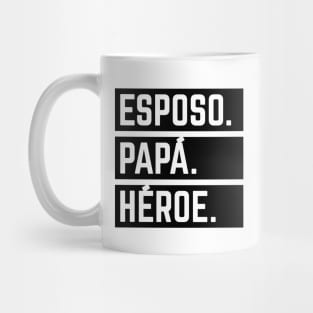 Esposo Papá Héroe (Super Marido / Superhéroe / Black) Mug